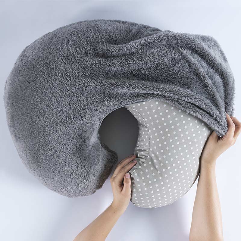 Funda De Almohada Lactancia Alpes Gris - Image 3