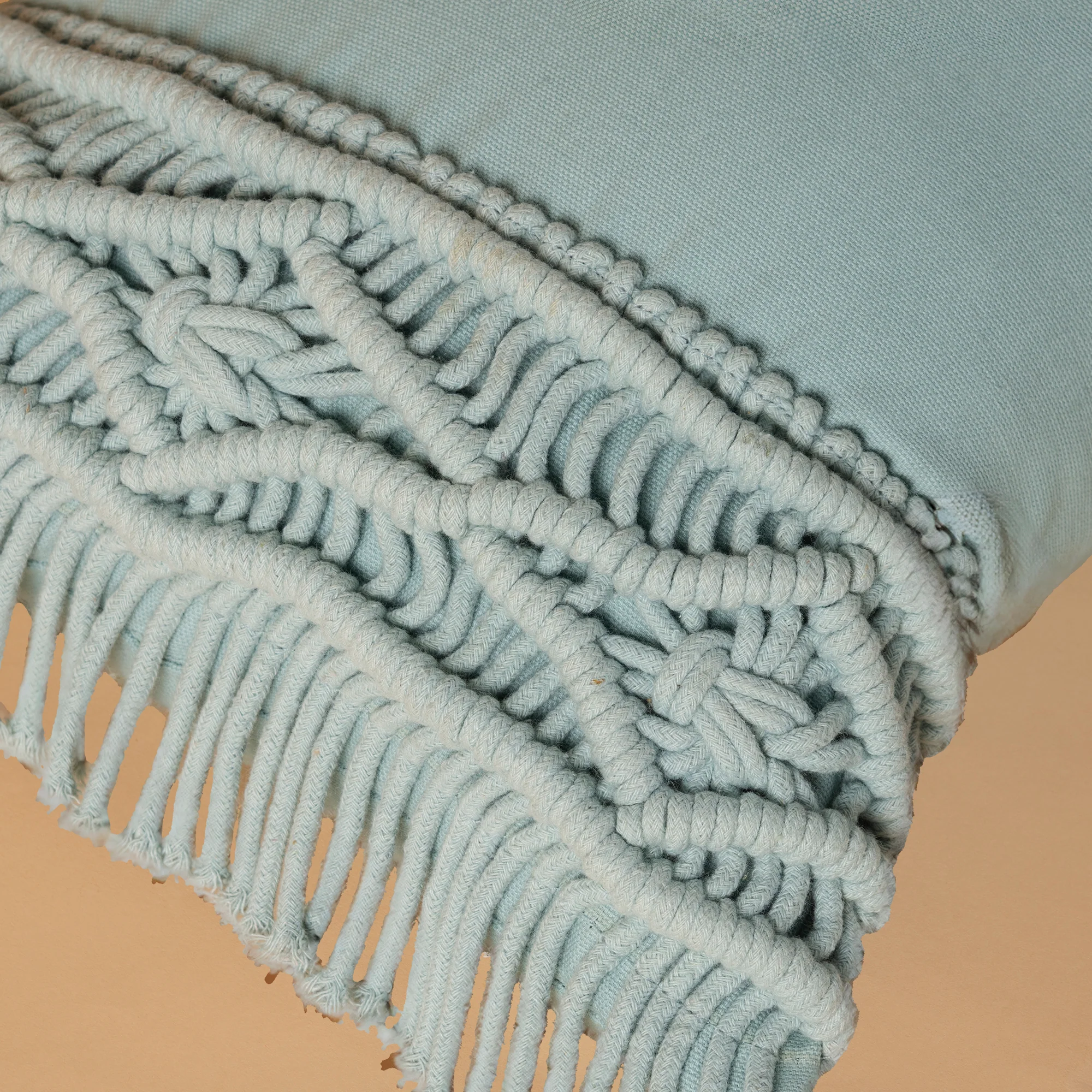 Funda De Cojín Macrame Aqua - Image 2